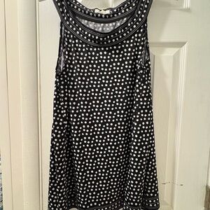 Max Studio Black and White Polka Dot Blouse